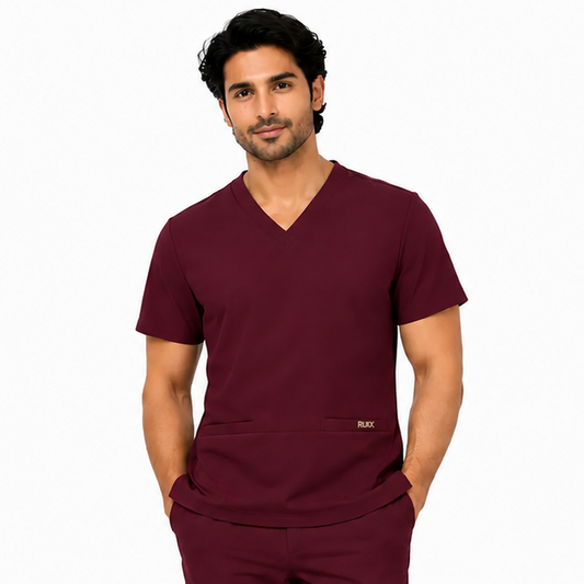 RUIX V-Neck Scrubs Top for Men