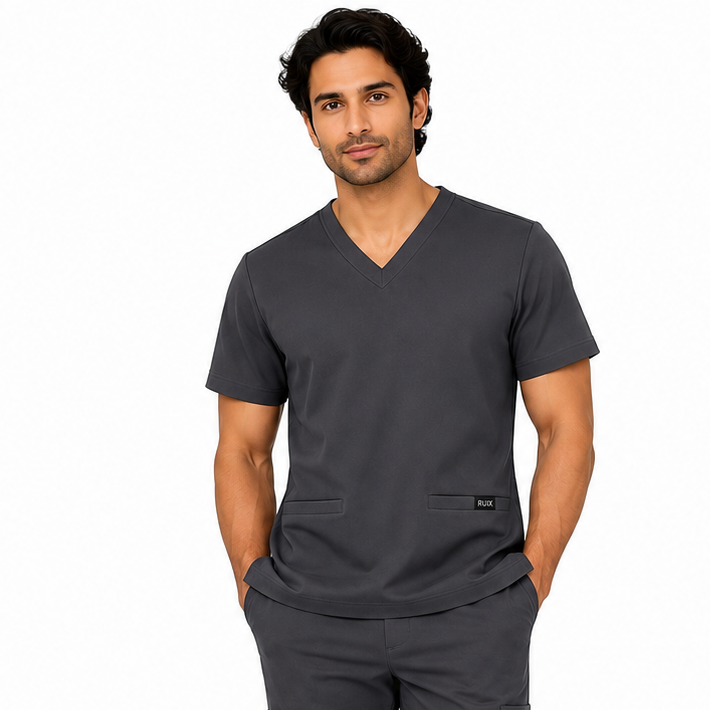 RUIX V-Neck Scrubs Top for Men