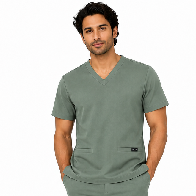 RUIX V-Neck Scrubs Top for Men