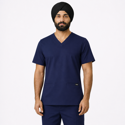 RUIX TURBFit V- neck Scrub top with Core Regular Pant Set for Men