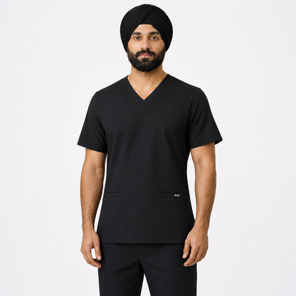 RUIX TURBFit V- neck Scrub top with Core Regular Pant Set for Men