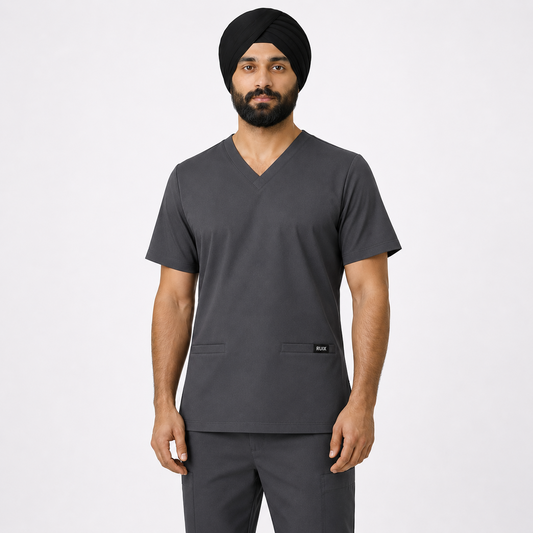 RUIX TURBFit V- neck Scrub top with Core Regular Pant Set for Men
