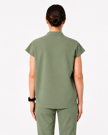 RUIX Signature cap sleeve with Flare™ pant scrub set for women