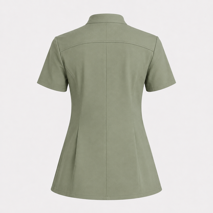 RUIX  Mandarin scrub top with Regular pant scrub set for women