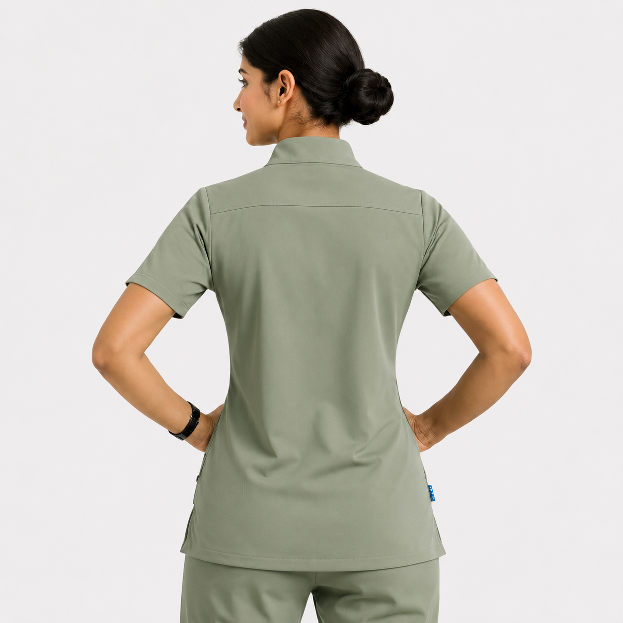RUIX Mandarin scrub top with Flare™ pant set for women