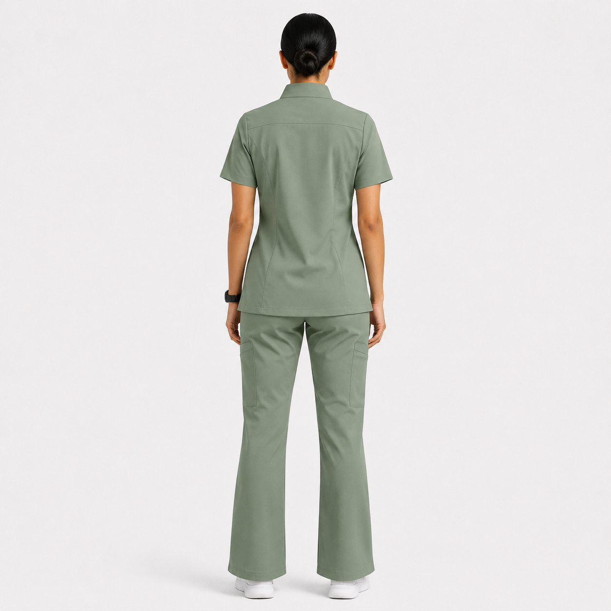 Ruix Mandarin scrub top with Cargo-pant-set- women