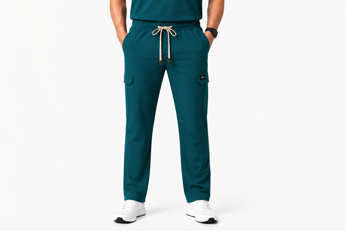 RUIX  NOVA V-Neck Top with Regular pant Scrub Set For Men