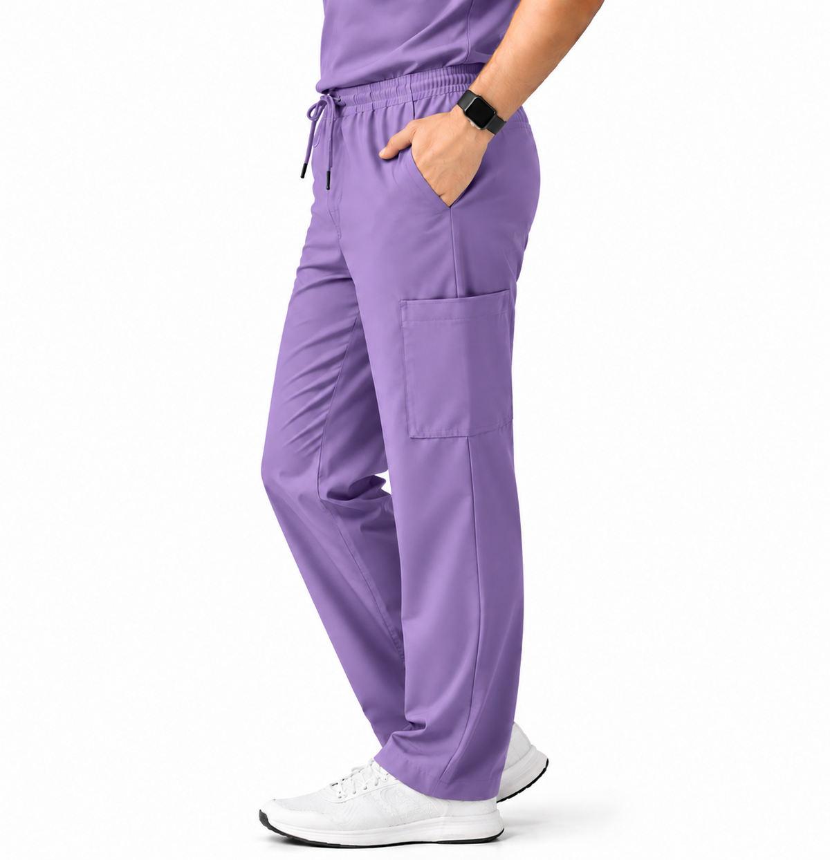 RUIX Mock Neck Zip Scrub top With Regular pant Scrub Set for Men
