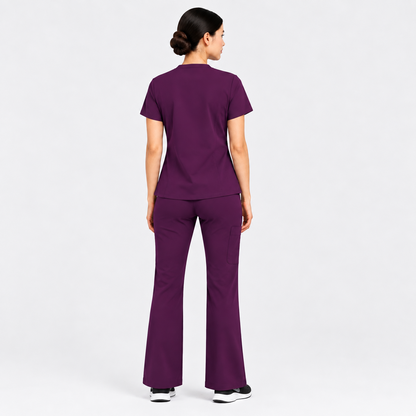 RUIX V-neck with Flare™ pant scrub set for women