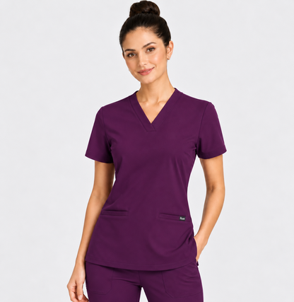 RUIX V-neck with Flare™ pant scrub set for women