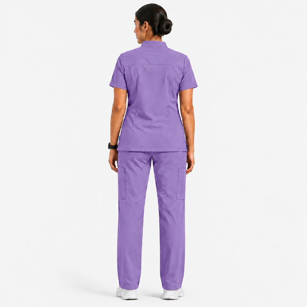 RUIX  Mandarin scrub top with Regular pant scrub set for women