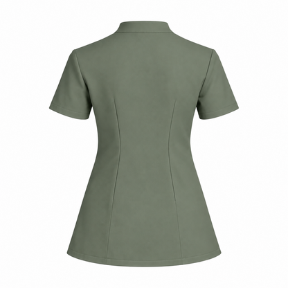 RUIX  Mandarin scrub top with Regular pant scrub set for women