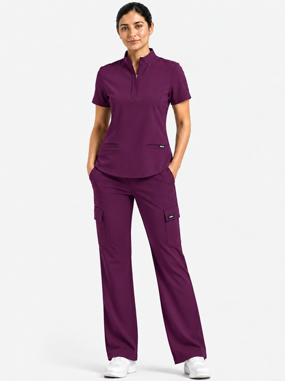 RUIX Mock neck Zip With Cargo Pant for Women