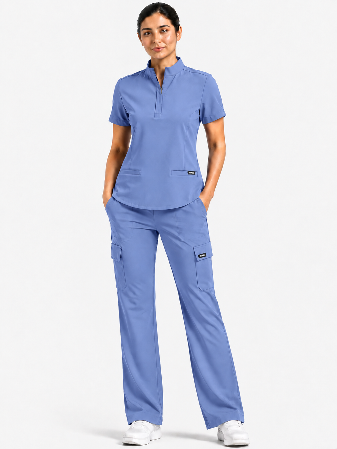 RUIX Mock neck Zip With Cargo Pant for Women
