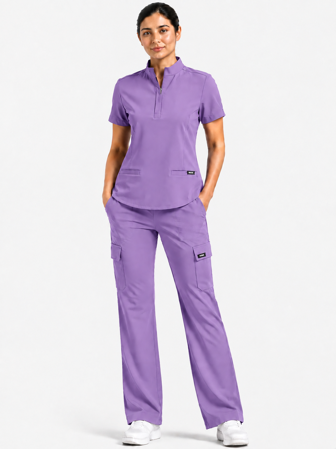 RUIX Mock neck Zip With Cargo Pant for Women