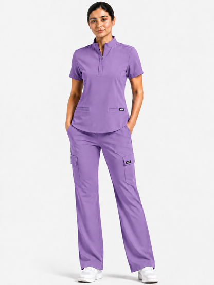 RUIX Mock neck Zip With Cargo Pant for Women