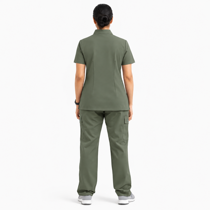 RUIX Mock neck Zip With Cargo Pant for Women