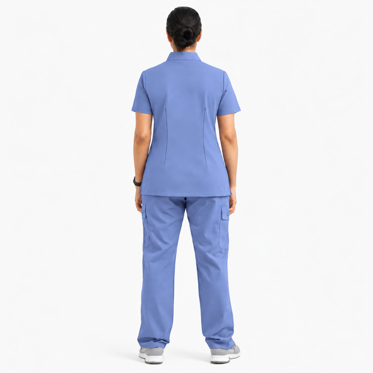 Ruix Mandarin scrub top with Cargo-pant-set- women