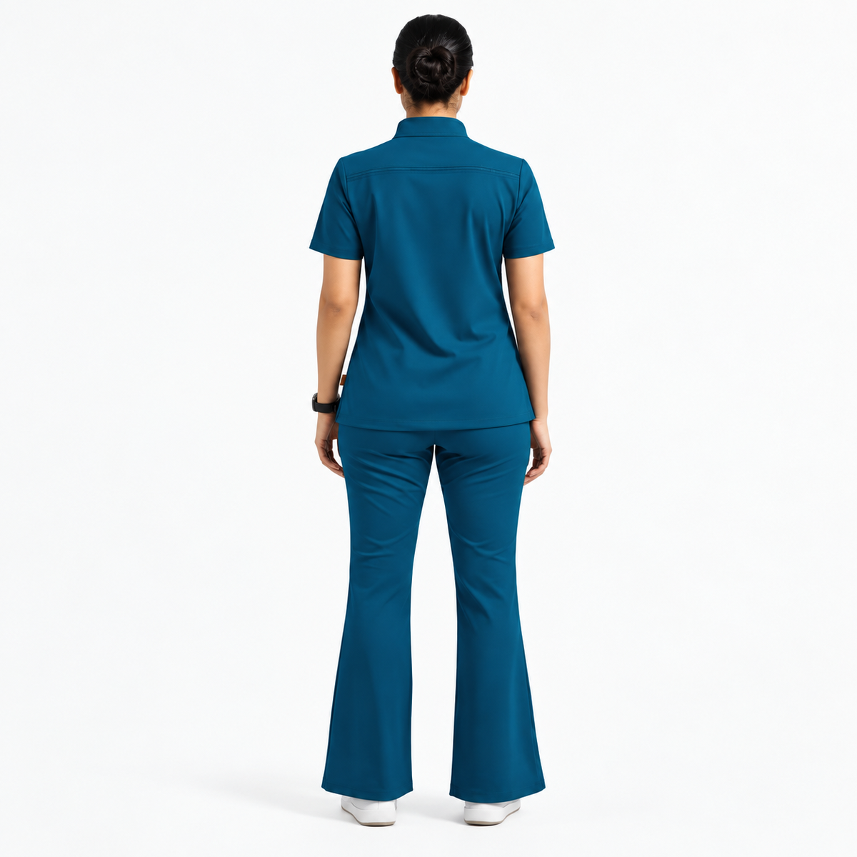 RUIX Mandarin scrub top with Flare™ pant set for women