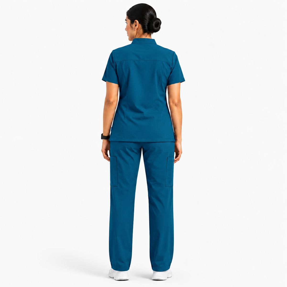RUIX  Mandarin scrub top with Regular pant scrub set for women