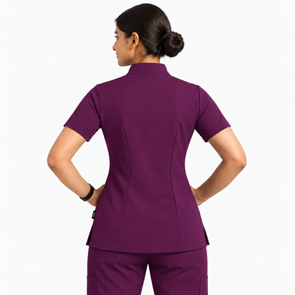 Ruix Mandarin scrub top with Cargo-pant-set- women