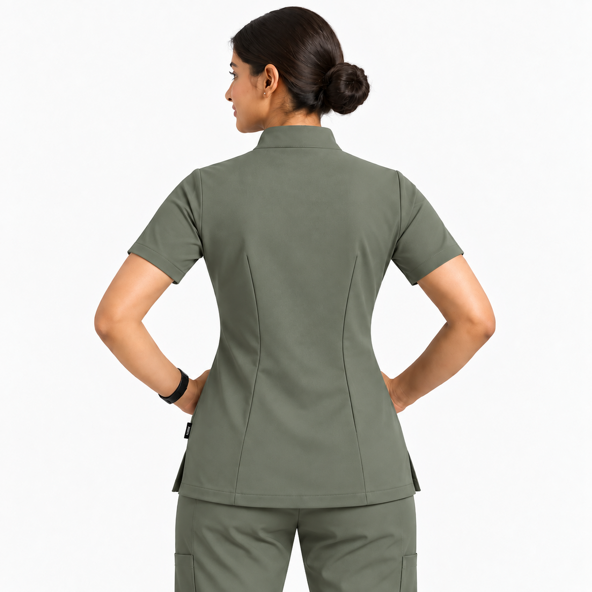 Ruix Mandarin scrub top with Cargo-pant-set- women