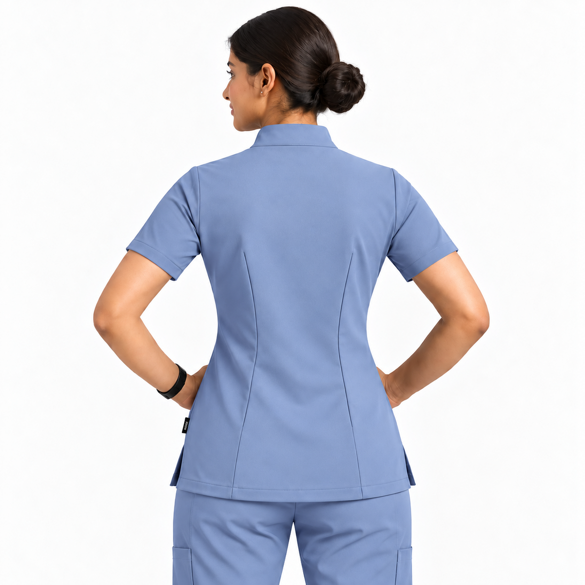 RUIX Mandarin scrub top with Flare™ pant set for women