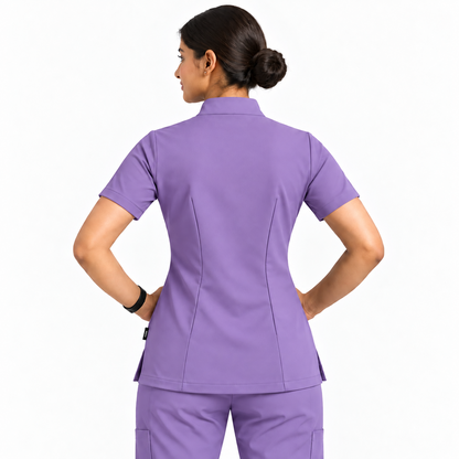 Ruix Mandarin scrub top with Cargo-pant-set- women