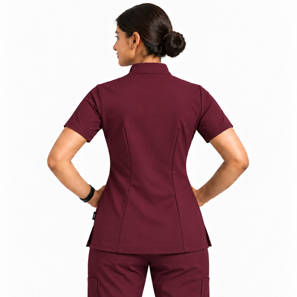 RUIX Mandarin scrub top with Flare™ pant set for women