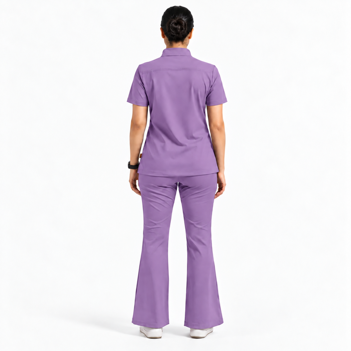 RUIX Mandarin scrub top with Flare™ pant set for women