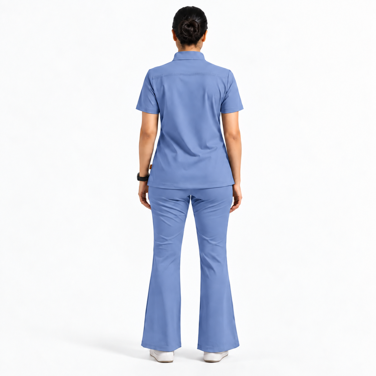 RUIX Mandarin scrub top with Flare™ pant set for women