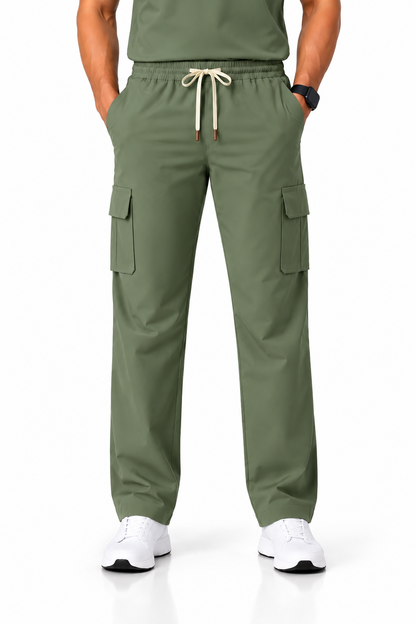 RUIX  NOVA V-Neck Top with Cargo Pant Scrub Set for Men