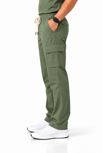RUIX  NOVA V-Neck Top with Cargo Pant Scrub Set for Men