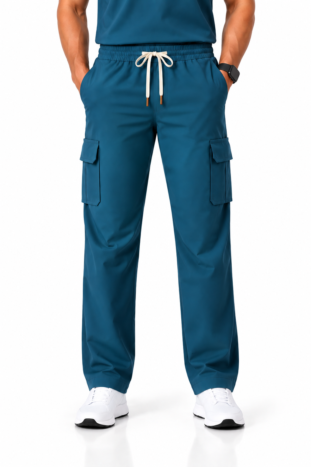 RUIX  NOVA V-Neck Top with Cargo Pant Scrub Set for Men