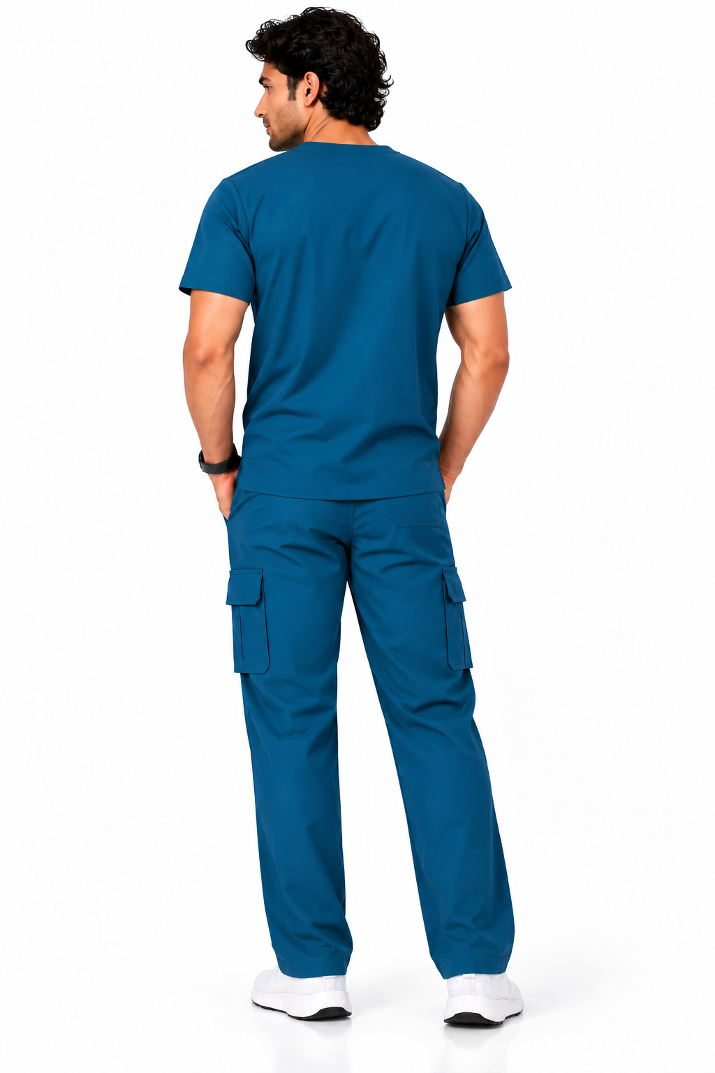 RUIX  NOVA V-Neck Top with Cargo Pant Scrub Set for Men