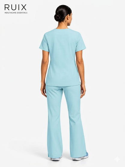 RUIX V-neck with Flare™ pant scrub set for women