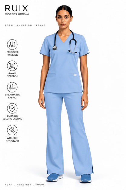 RUIX NOVA V-Neck Scrub Top For Women