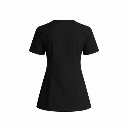 RUIX Sculpt v-neck with Flow Flare pant scrub set for women,2-pocket