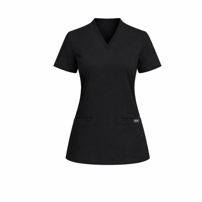 RUIX Sculpt v-neck with Flow Flare pant scrub set for women,2-pocket