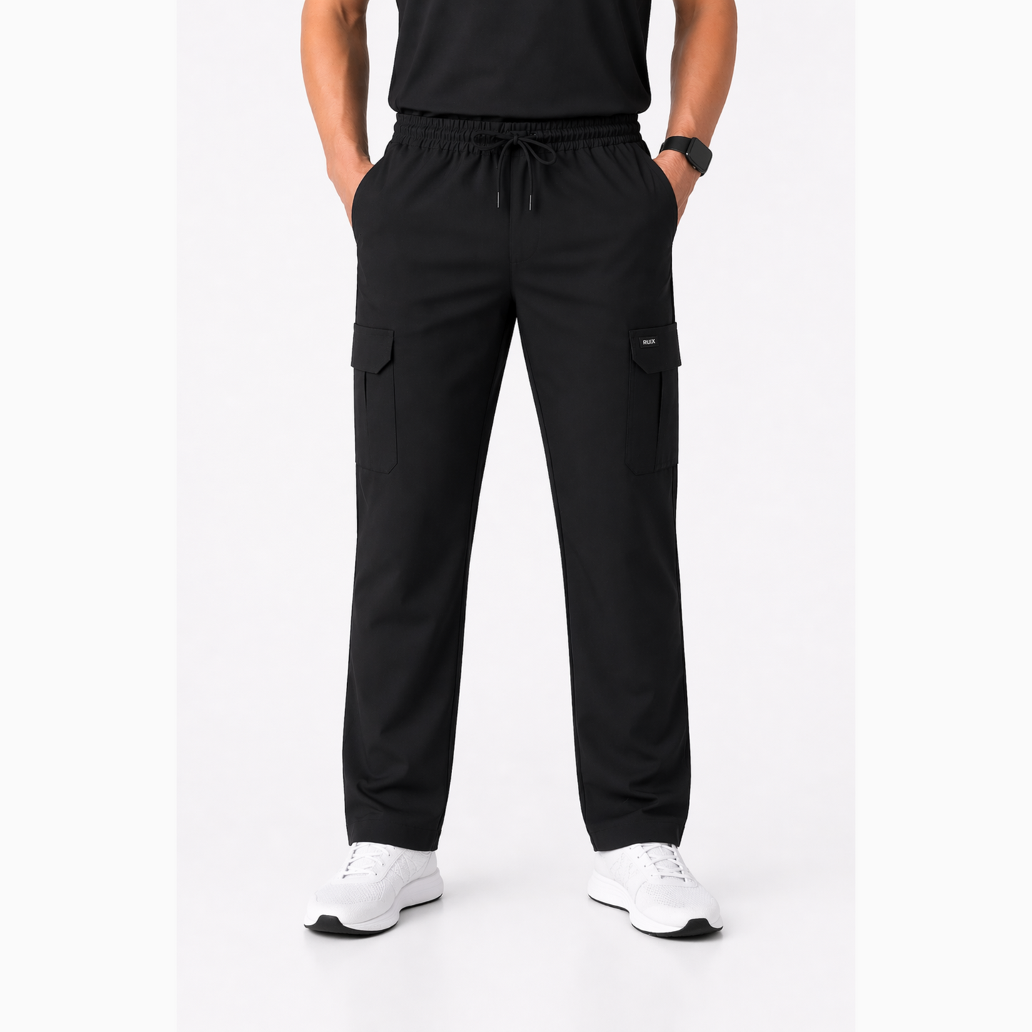 RUIX Motion Mock Neck Zip Scrub top With  Core Regular pant Scrub Set for Men