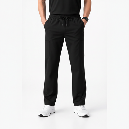 RUIX Mock Neck Zip Scrub top With Regular pant Scrub Set for Men