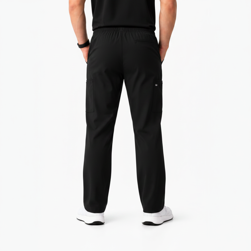 RUIX Core mock neck zip scrub top with Utility cargo pant scrub set fo men