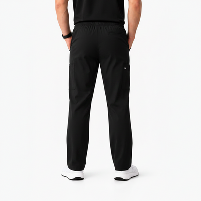 RUIX Core mock neck zip scrub top with Utility cargo pant scrub set fo men